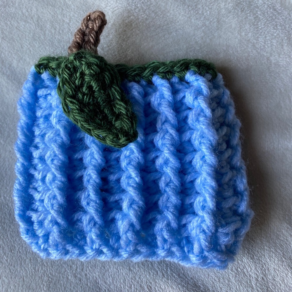 Blue pumpkin theme coffee sleeve 12-24 oz